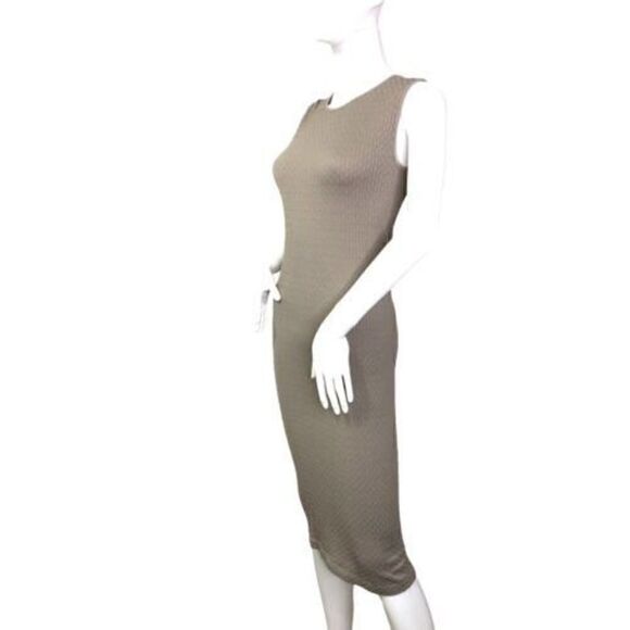 Carmen Marc Valvo Beige Sleeveless Bodycon Dress Size XS/S - Picture 5 of 7